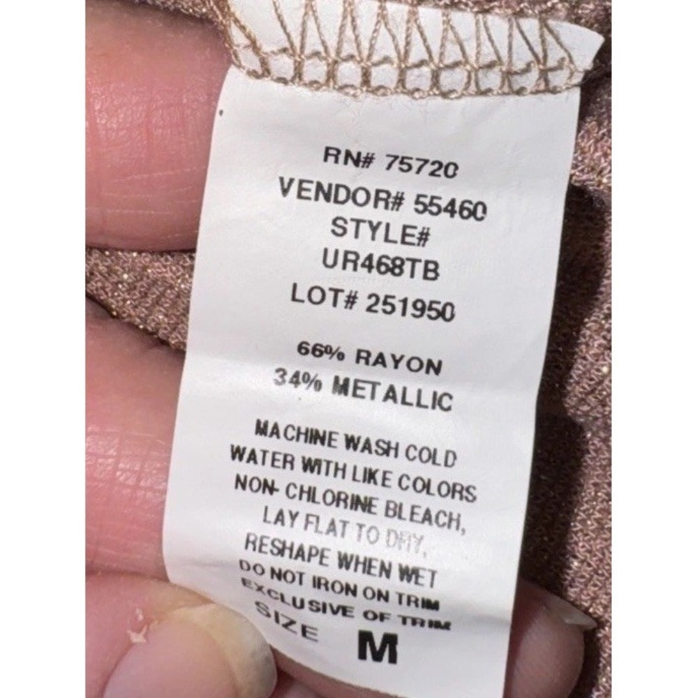 BKE V-Neck Long Sleeve Tee Shirt T-Shirt Size Medium Brown Rayon Blend Womens - Picture 3 of 4